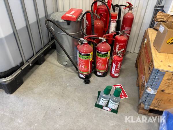 Brandsläckare och papperhållare Housegard / Kvalité pulver / lithium