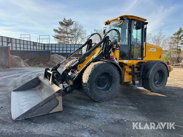 Hjullastare JCB 412K med planeringsskopa
