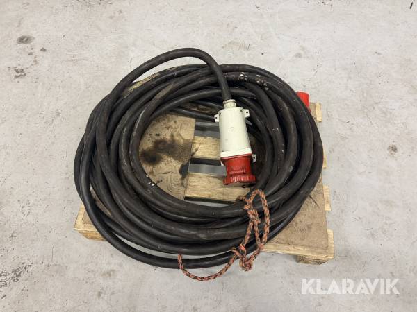 3 fas, 63 Ampere kabel ca 32 meter