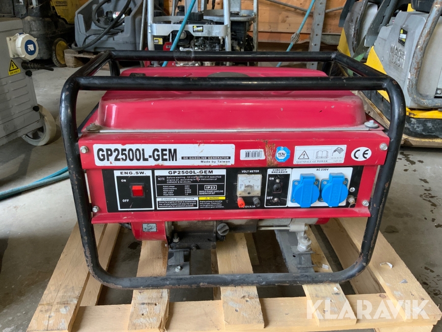 Generator GE GP2500L-GEM, Nybro, Klaravik auktioner
