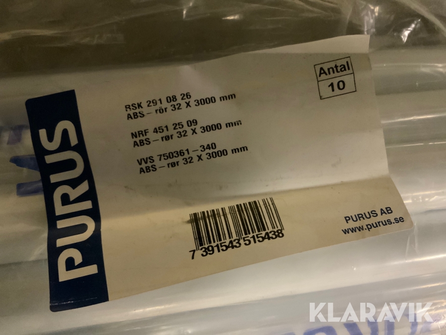 PVC rör, Vetlanda, Klaravik auktioner