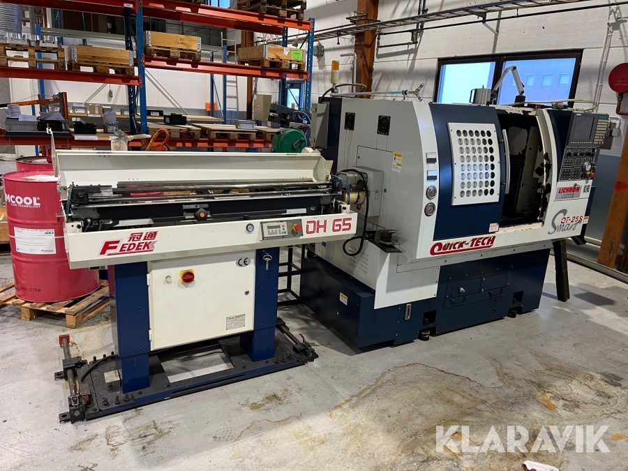 NC-Svarv Quick-tech 25s med Fedek DH65 stångmagasin