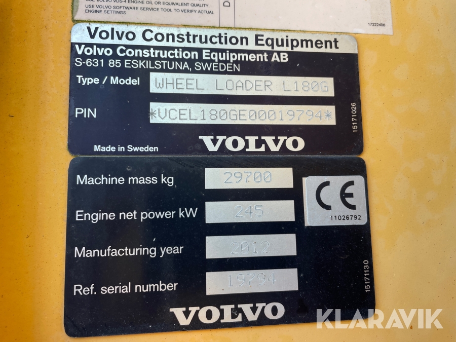 Hjullastare Volvo L180G