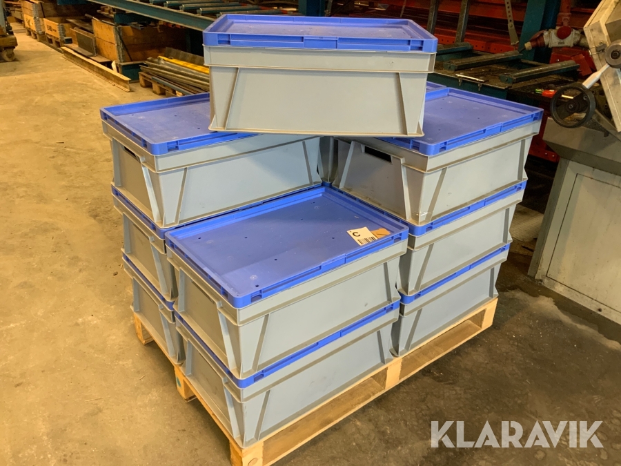 Plastlådor med lock 12st