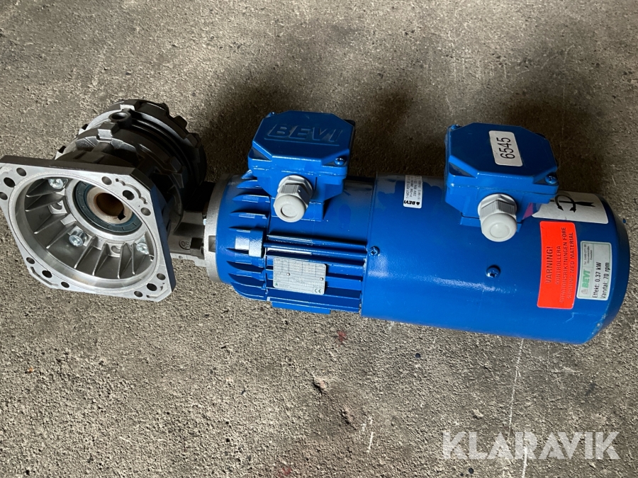 Elmotor med vinkelväxel