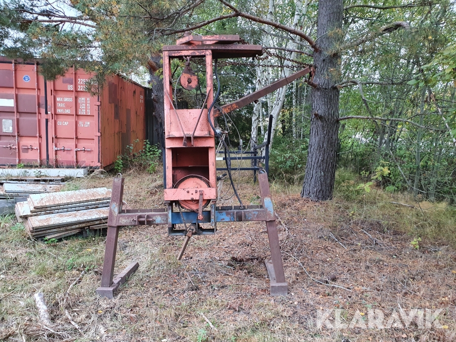 Skogskran med hydraulsväng Väse Vajerkran