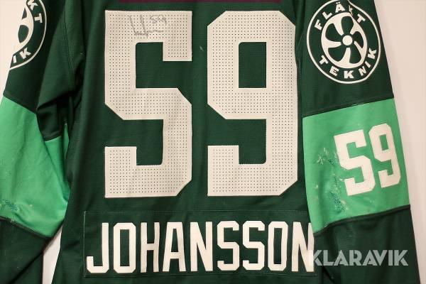 Linus Johansson #59 i Färjestad BK - använd matchtröja 2022/23