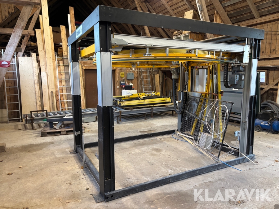 Helautomatisk sträckfilmsmaskin Octopus Junior med rullbanor