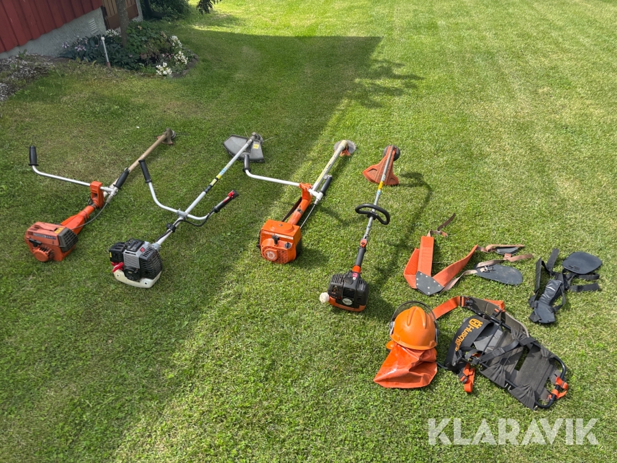 Röjsågar 4st + utrustning