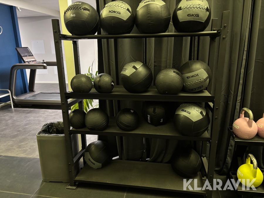 Gymutrustning Sidea Medecinboll + wallballs med ställning