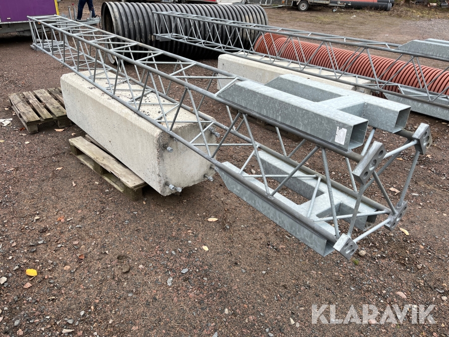 Fackverksstolpe Saferoad Sverige med fundament 1st