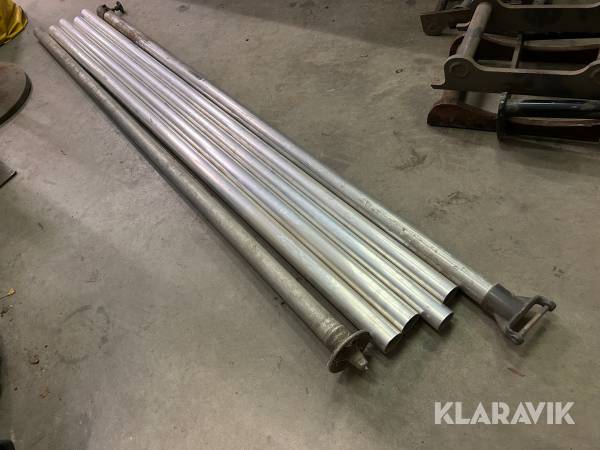 Aluminiumrör 60 mm,  6 st