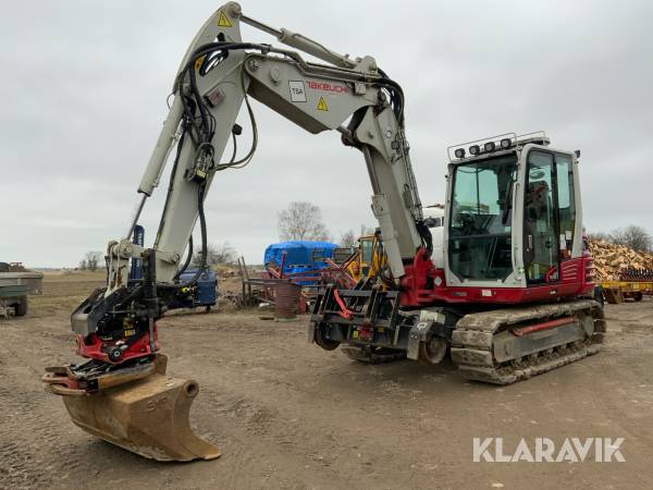 Grävmaskin för järnväg Takeuchi TB290-2 Pandrol med flera redskap