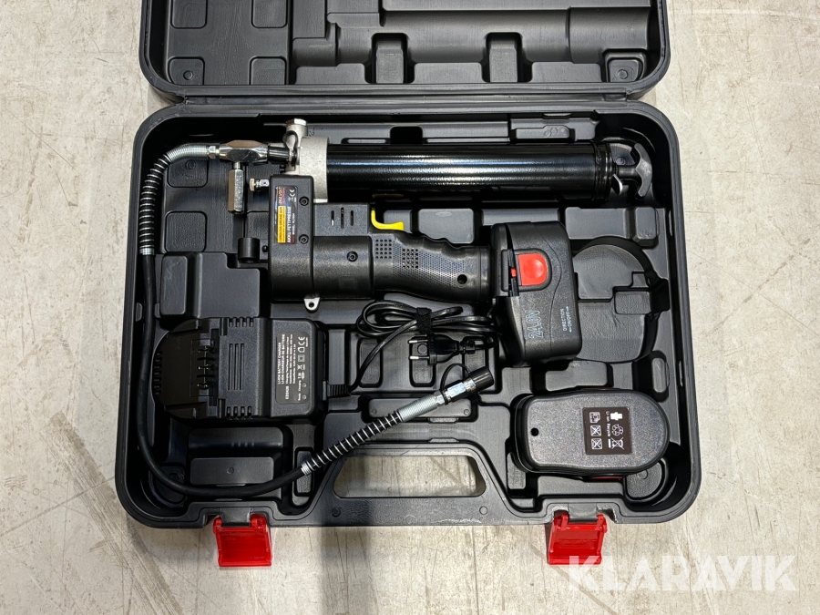 Sladdlös fettspruta 10 000 psi med 2 batterier Hüttenberg