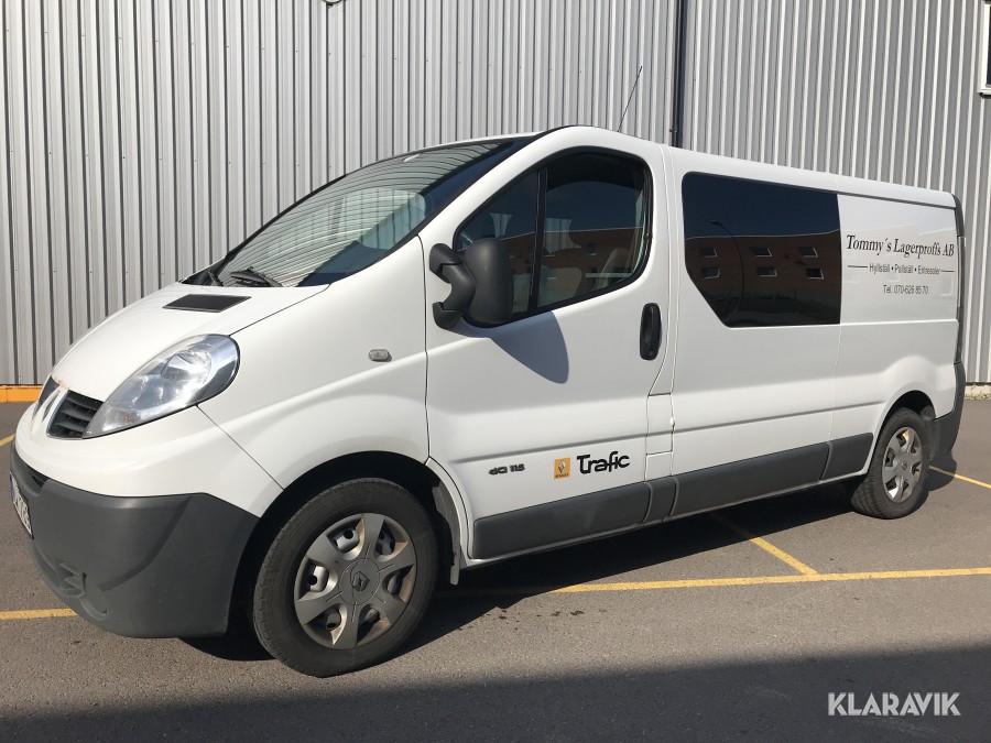 Skåpbil dubbelhytt Renault Trafic 6-sitsig