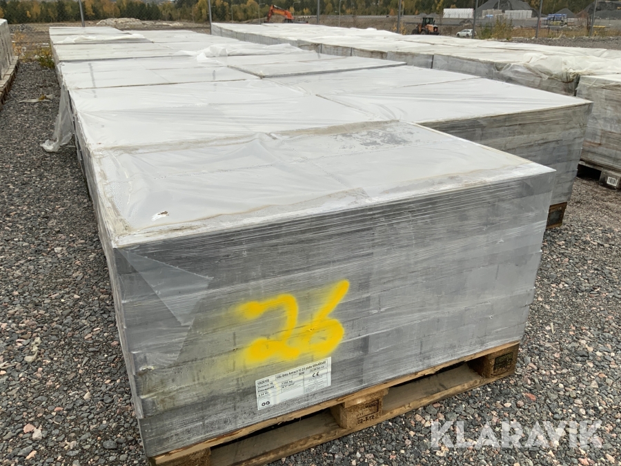 Betongmarkplatta 26st pallar Starka Villa Släta Antracit