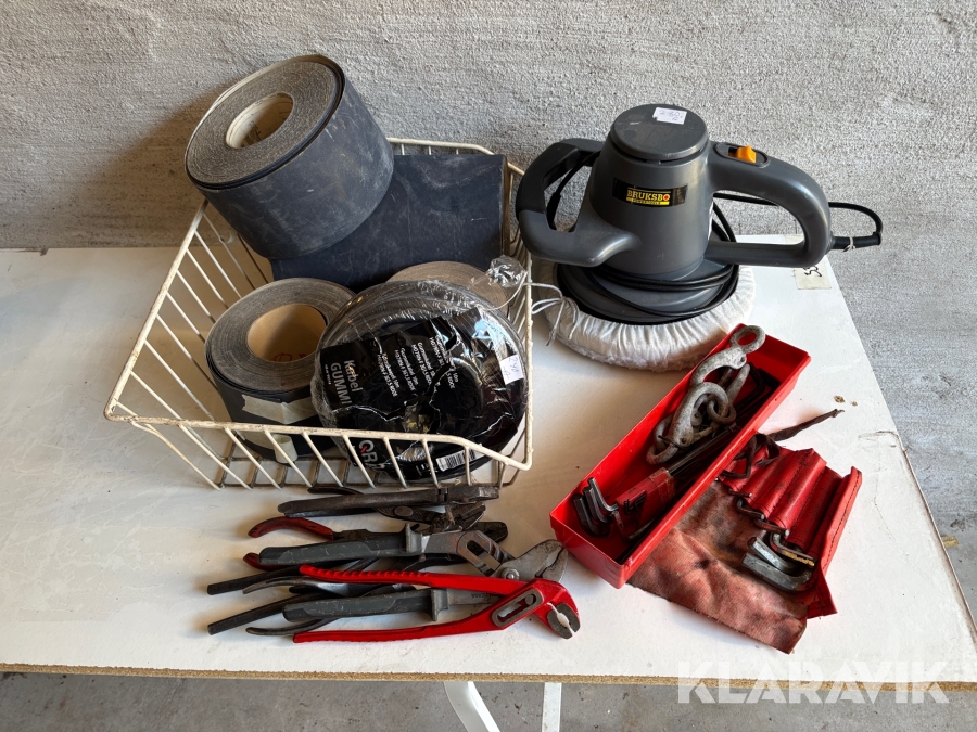 Slippapper och polermaskin