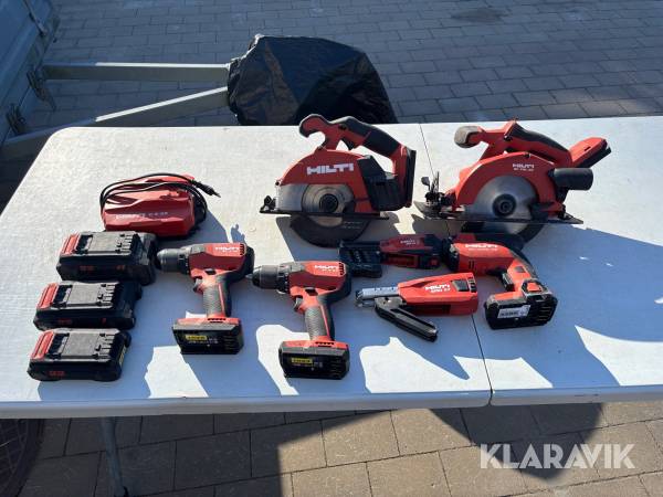 Handmaskiner Hilti Nuron 5 maskiner + 5 batterier + laddare