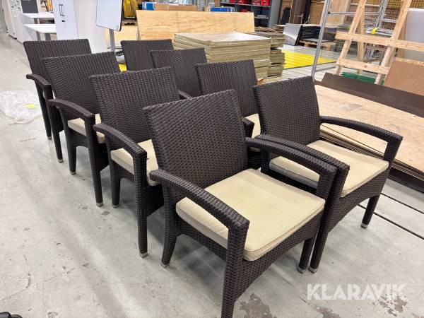 Trädgårdsmöbler TGI 8st med dynor
