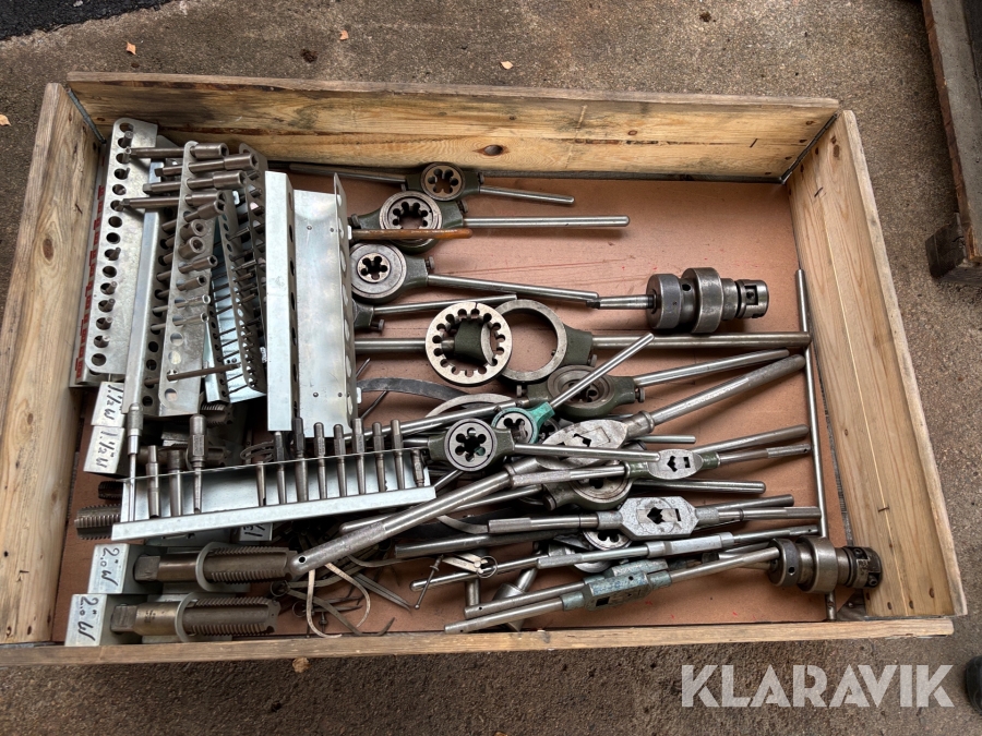 Pall med gängverktyg tum