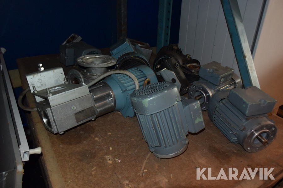 Elmotorer med vinkelväxlar 7st