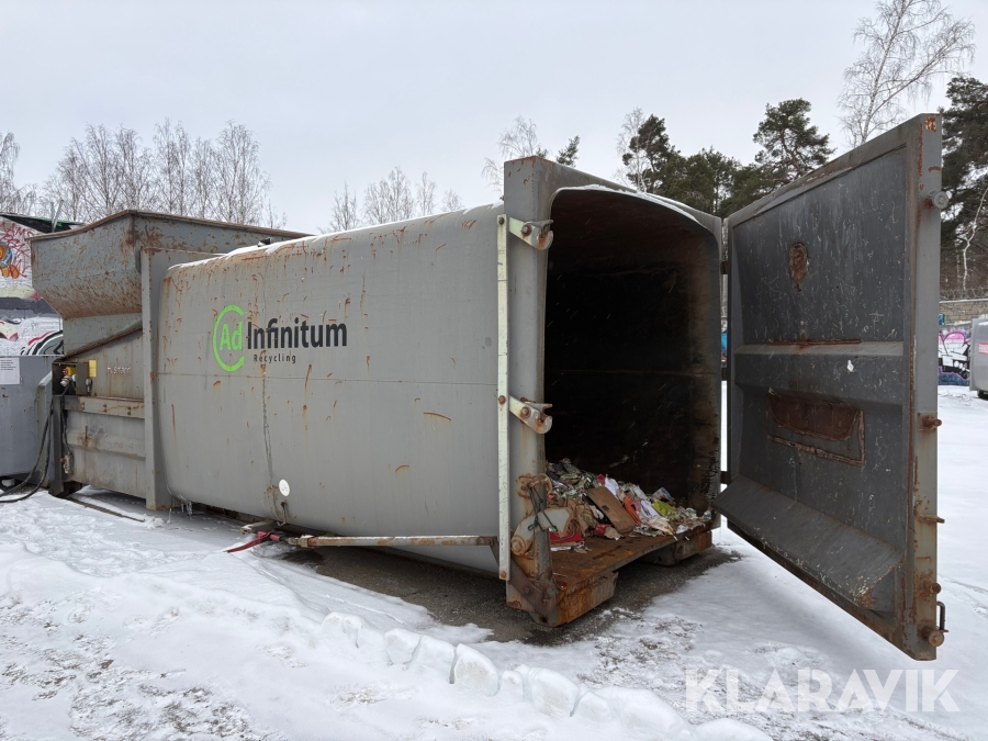 Komprimator 20 kubik Husmann SPB 20 SEL-E på lastväxlarram