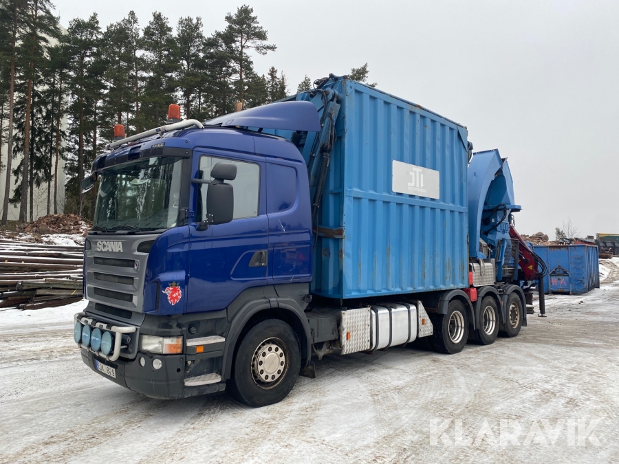 Lastbil flishugg Scania R620 LB 8X4 4HHA Bruks 805CT