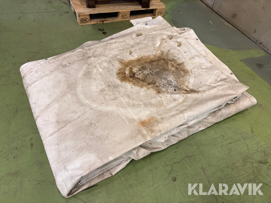 Presenning vit gummi minst 15x15m