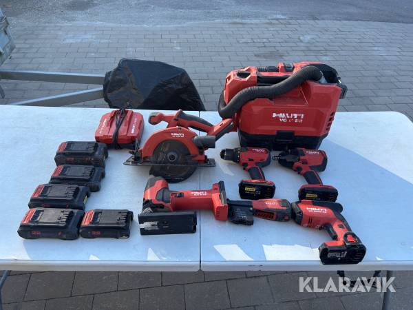 Handmaskiner Hilti Nuron 6 maskiner + 5 batterier + laddare