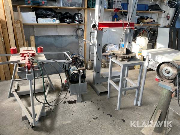 Hydraulisk press, Hydraulisk motor, Slipmaskin, Plattjärnsbock, Hydraulisk rörbock,
