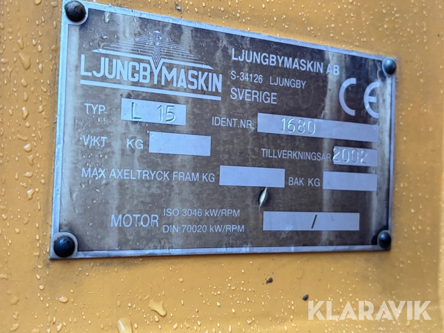 Hjullastare Ljungby Maskin L15