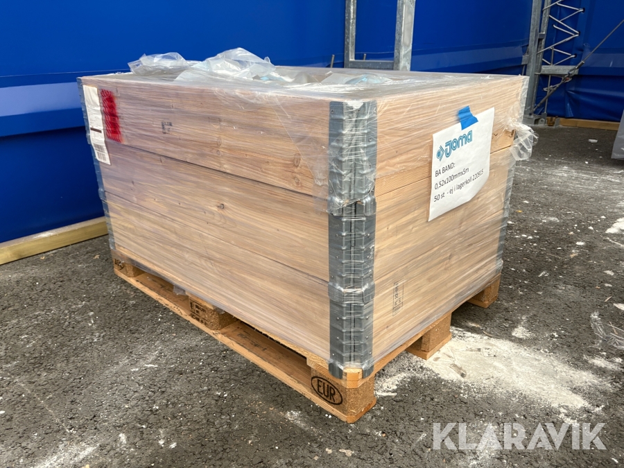 Plåtband för skarvning av gips