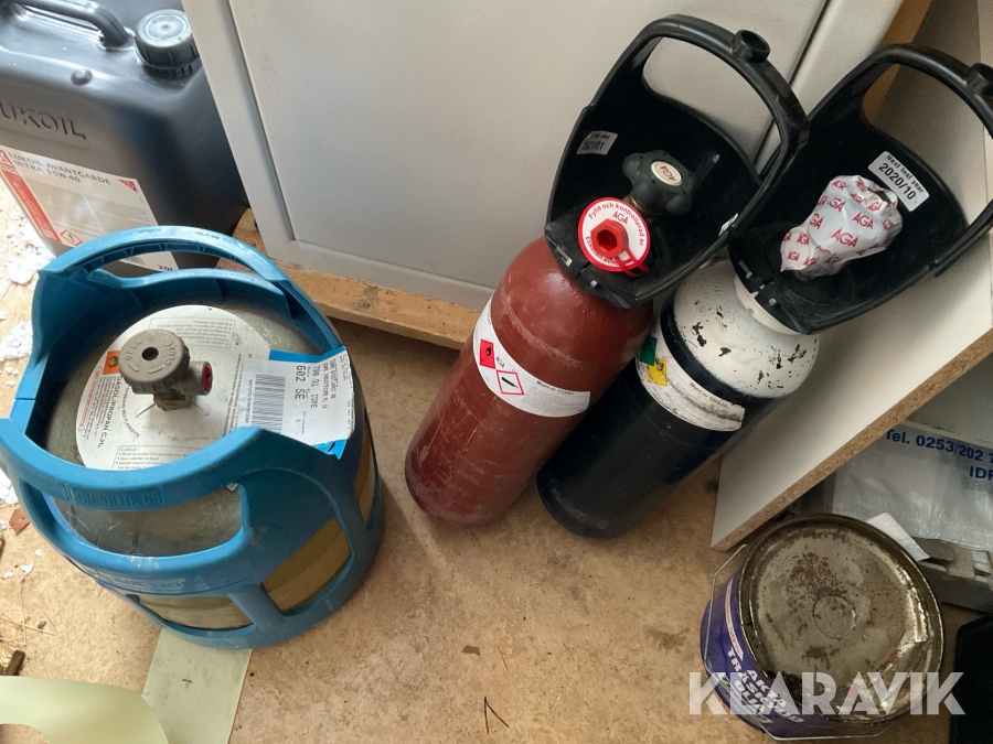 Gastuber Aga syrgas, acetylen och gasol