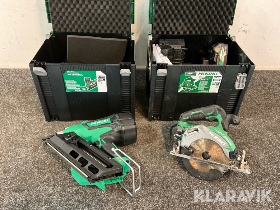 Cirkelsåg och spikpistol Hikoki C 3606DA, NR 1890DBCL