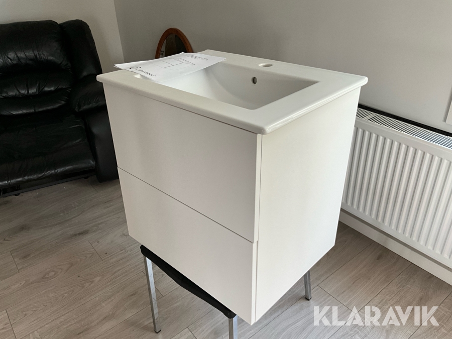 Badrumsskåp med handfat Camargue Vika 60