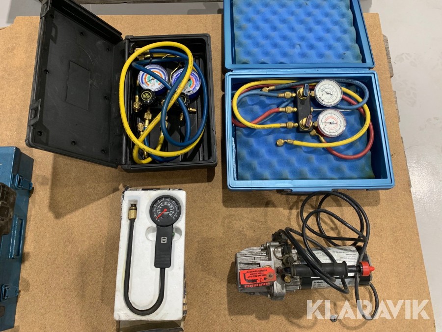 Vakuumpump och manometerställ Mastercool
