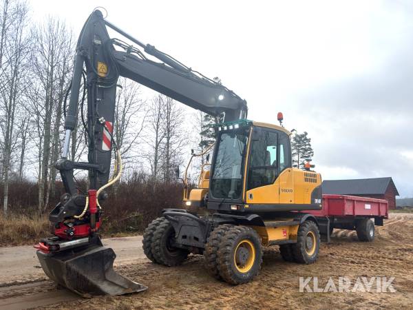 Hjulgrävare Volvo EW160C med Rototilt, tippvagn Hardox och diverse redskap