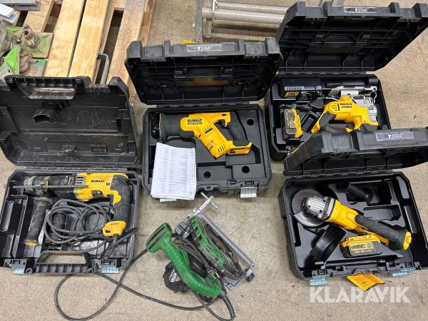 Parti med diverse maskiner Dewalt, Hitachi