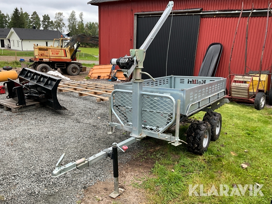 Tippbar timmervagn för ATV Kellfri 23-TV07PRO-D med flakinsats