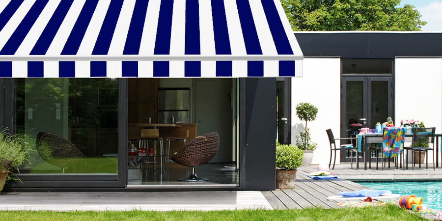 Altan/terassmarkis 4m Marin/Vit 