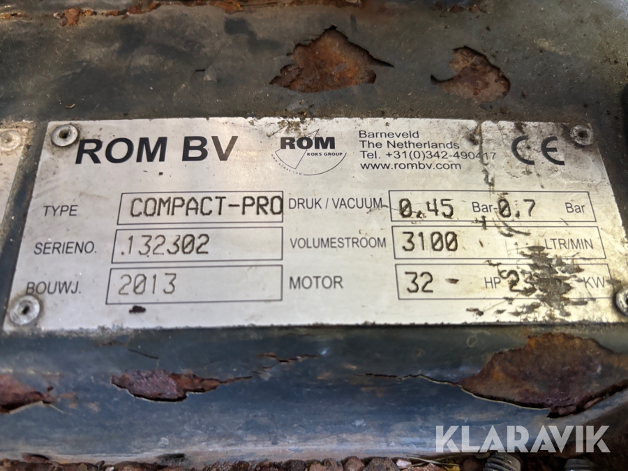 Spolaggregat ROM BV Compact PRO med TEHA BR750 värmeaggregat