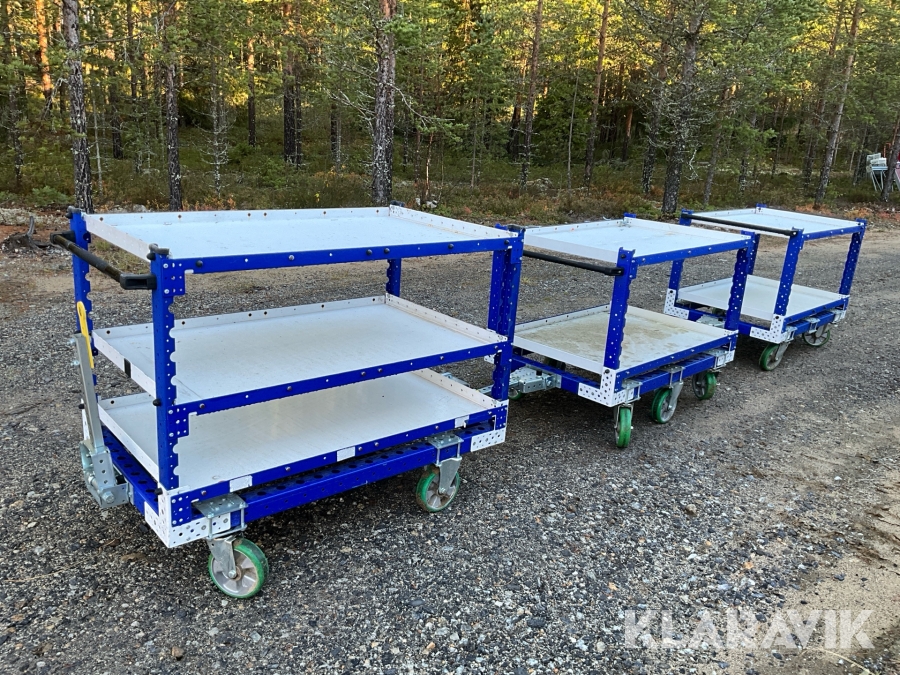 Materialvagn Flexqube 3 st