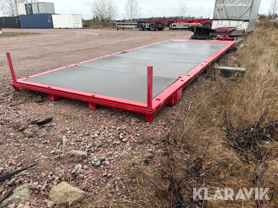 Lösflak med containerfäste fästen för 1x20 fots container  Laxå