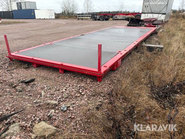 Lösflak med containerfäste fästen för 1x20 fots container  Laxå