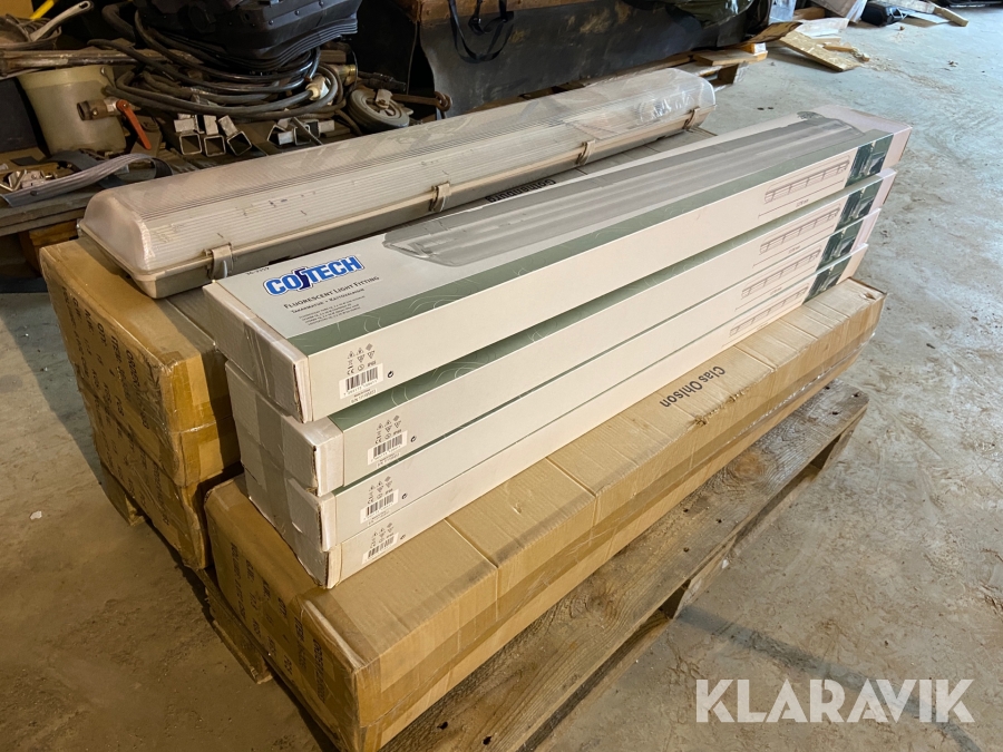 Lysrörsarmaturer Cotech 2x36w 17 st