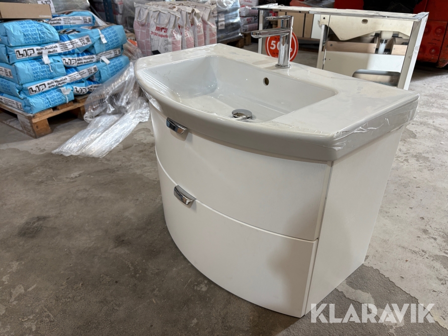 Komod, handfat och spegelskåp Marco design