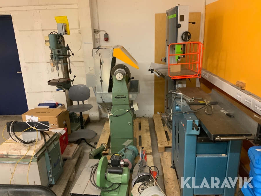 Slöjdmaskiner svarv, pelarborr och hyvel mm