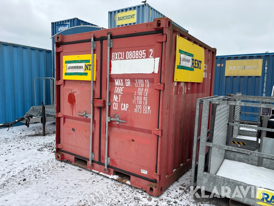 Container 8’ med hylla