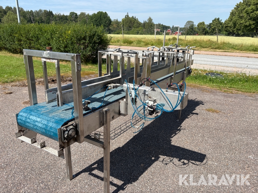 Transportband för flaskor