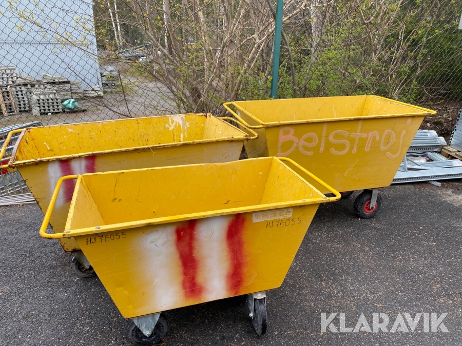 Avfallsvagnar 3 st